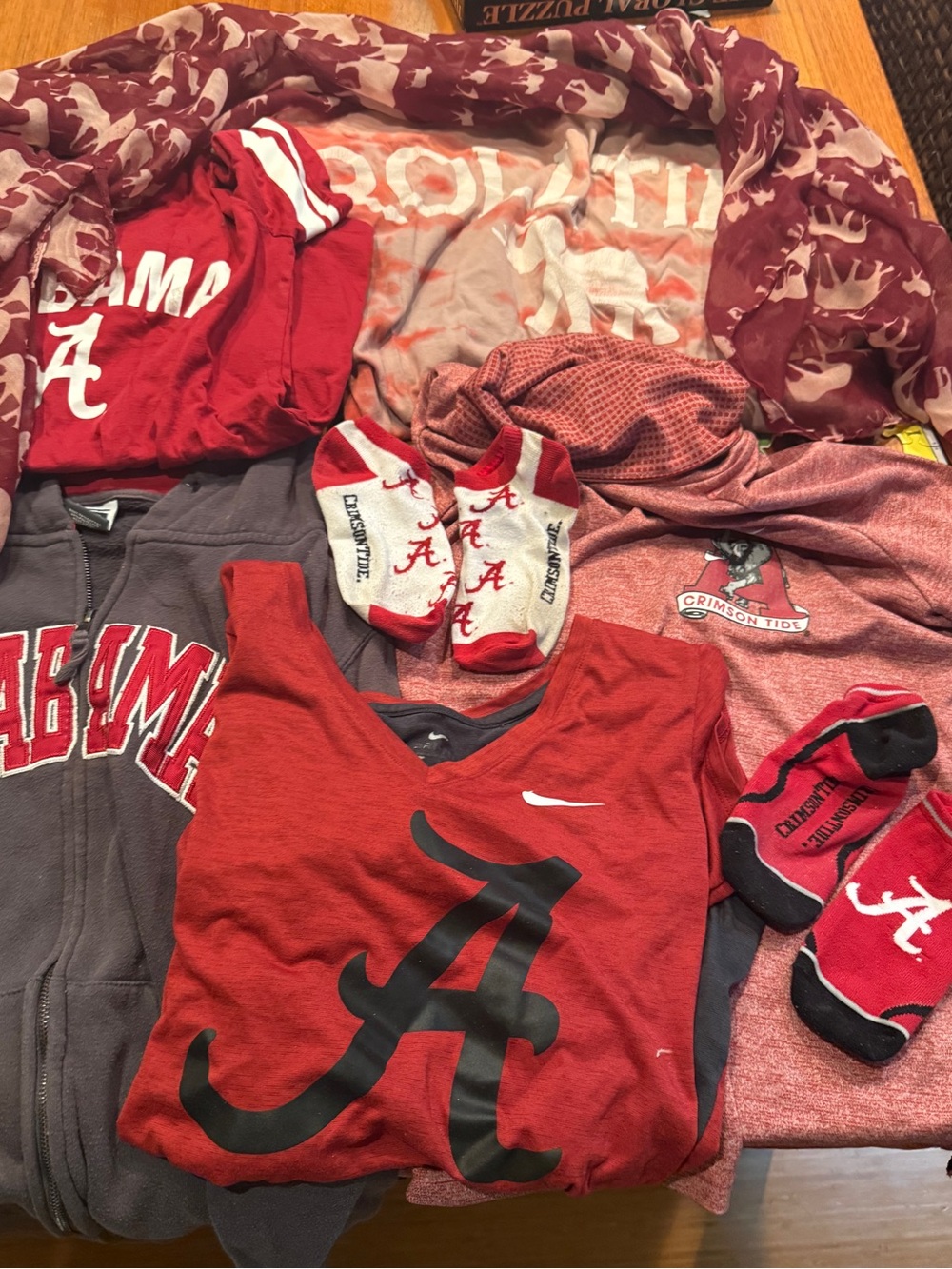Alabama Crimson Tide Pressbox Red Quarter-Zip Sweatshirt - Picture 5 of 8